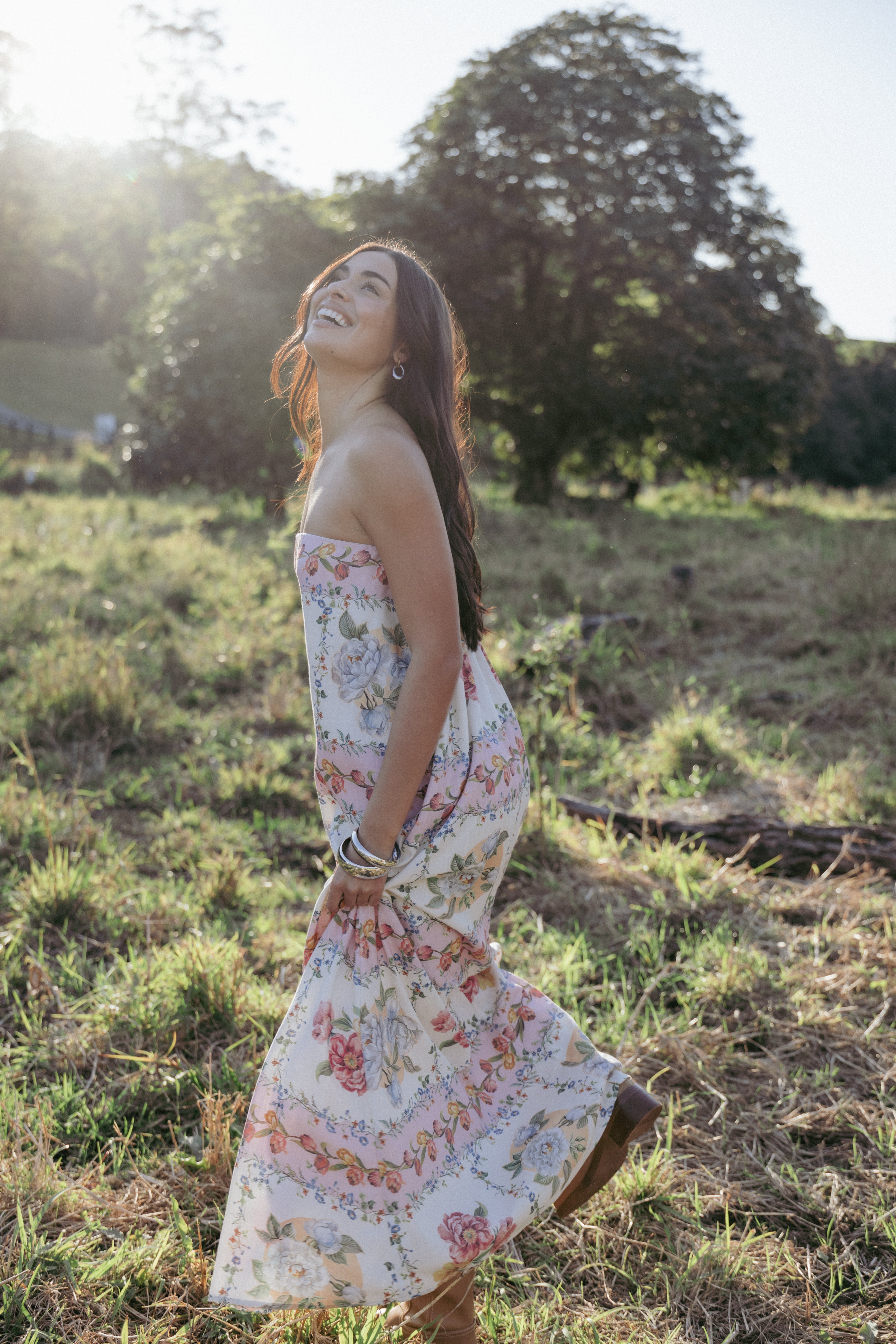 DRESSES Amora Strapless Maxi Dress - Rose Tile