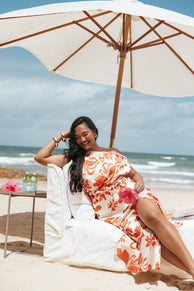 DRESSES Ana Midi Dress - Red Floral