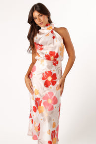 DRESSES @Anabelle Halterneck Midi Dress - Positano Floral