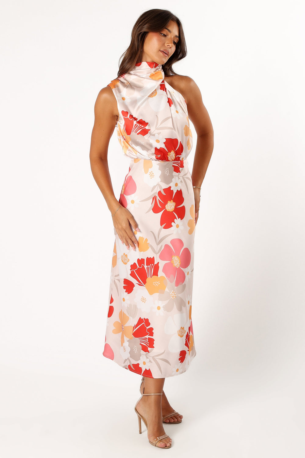 DRESSES @Anabelle Halterneck Midi Dress - Positano Floral