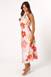 DRESSES @Anabelle Halterneck Midi Dress - Positano Floral