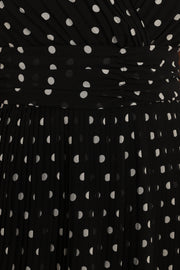 DRESSES @Andromeda Midi Dress - Black White Polka Dot