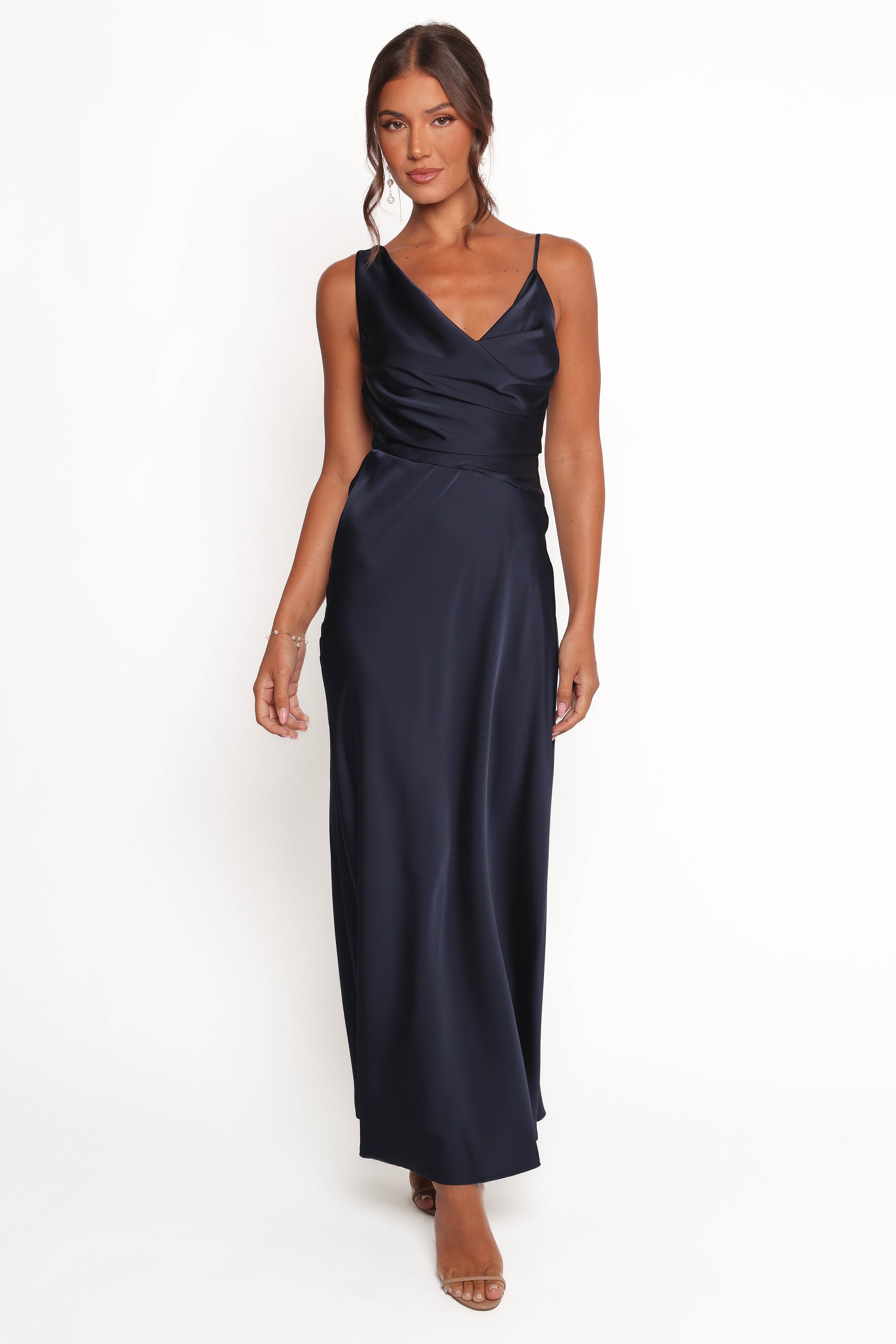 DRESSES Anela Asymmetric Midi Dress - Navy