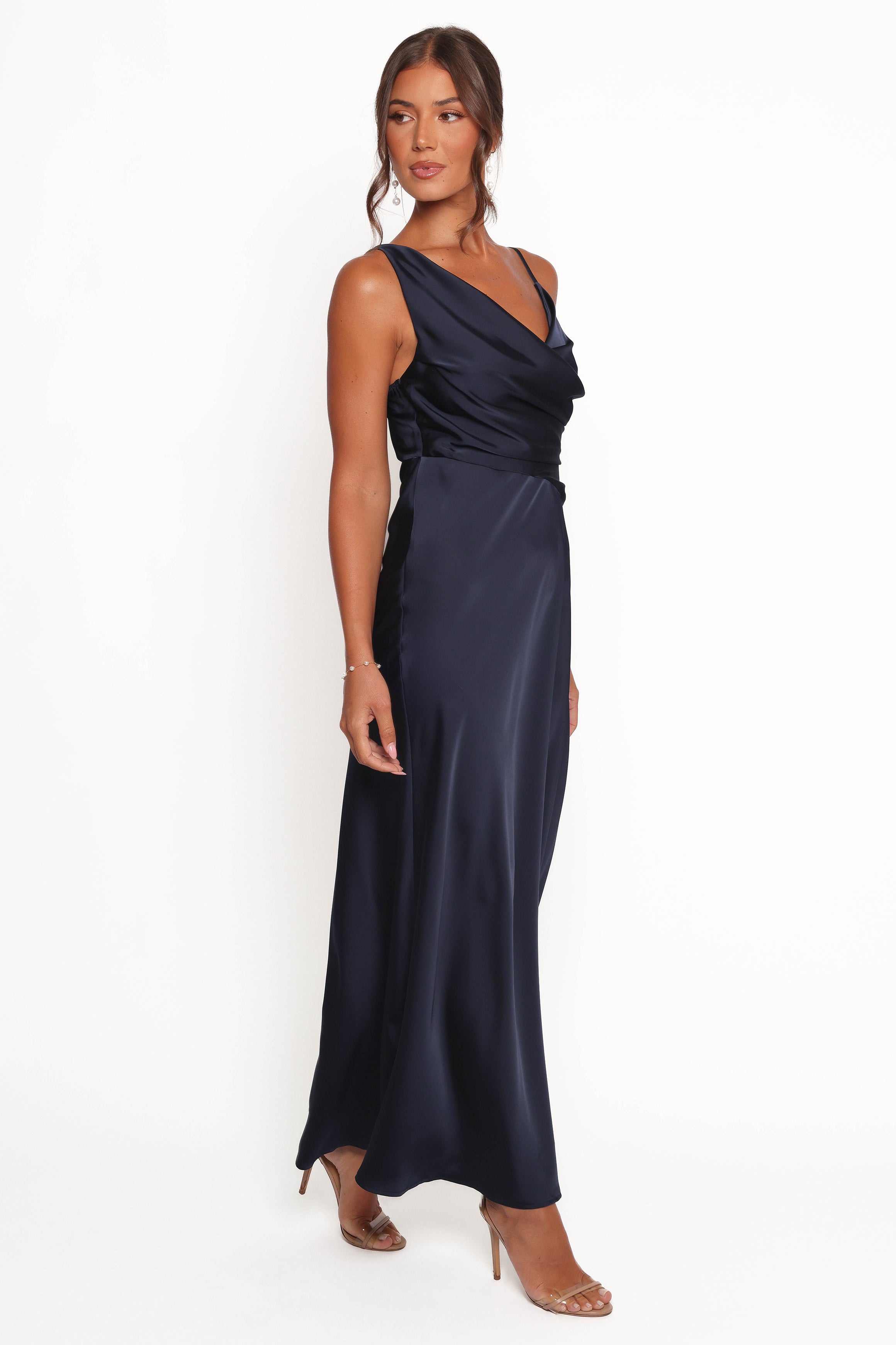 DRESSES Anela Asymmetric Midi Dress - Navy