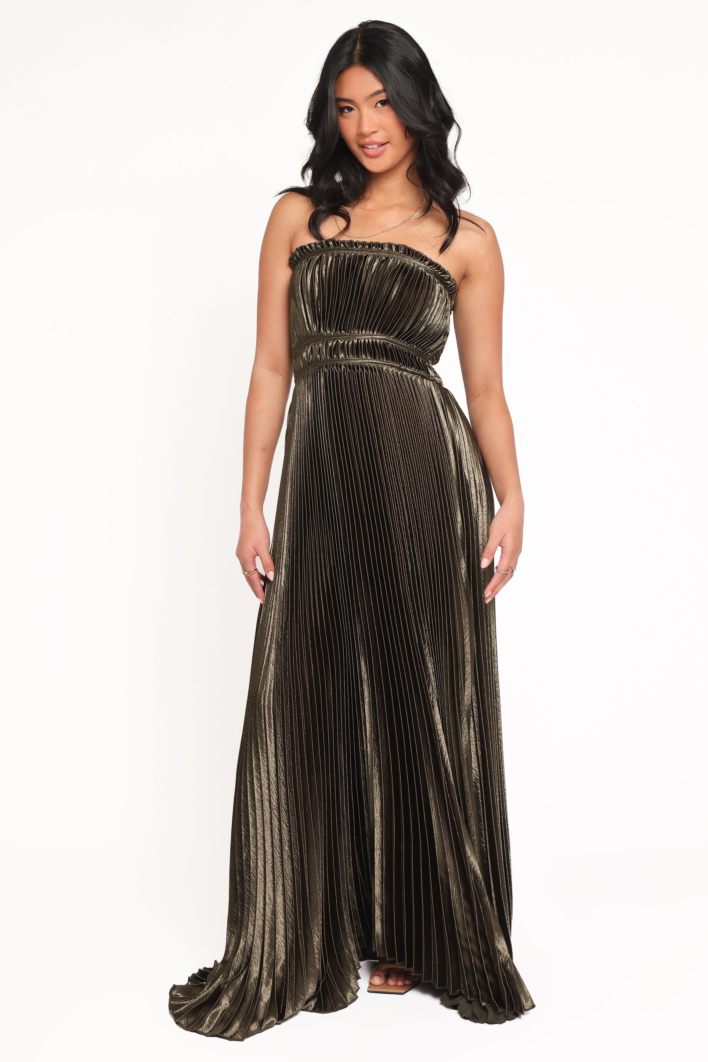 DRESSES Angelique Strapless Maxi Dress - Olive