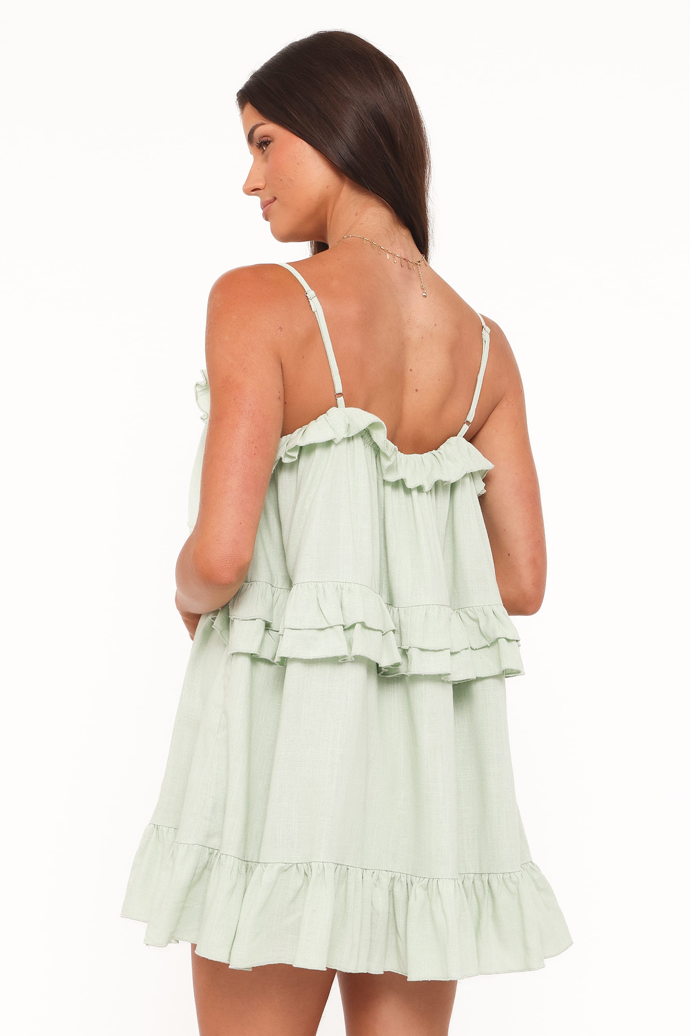 DRESSES Angie Ruffle Mini Dress - Jade