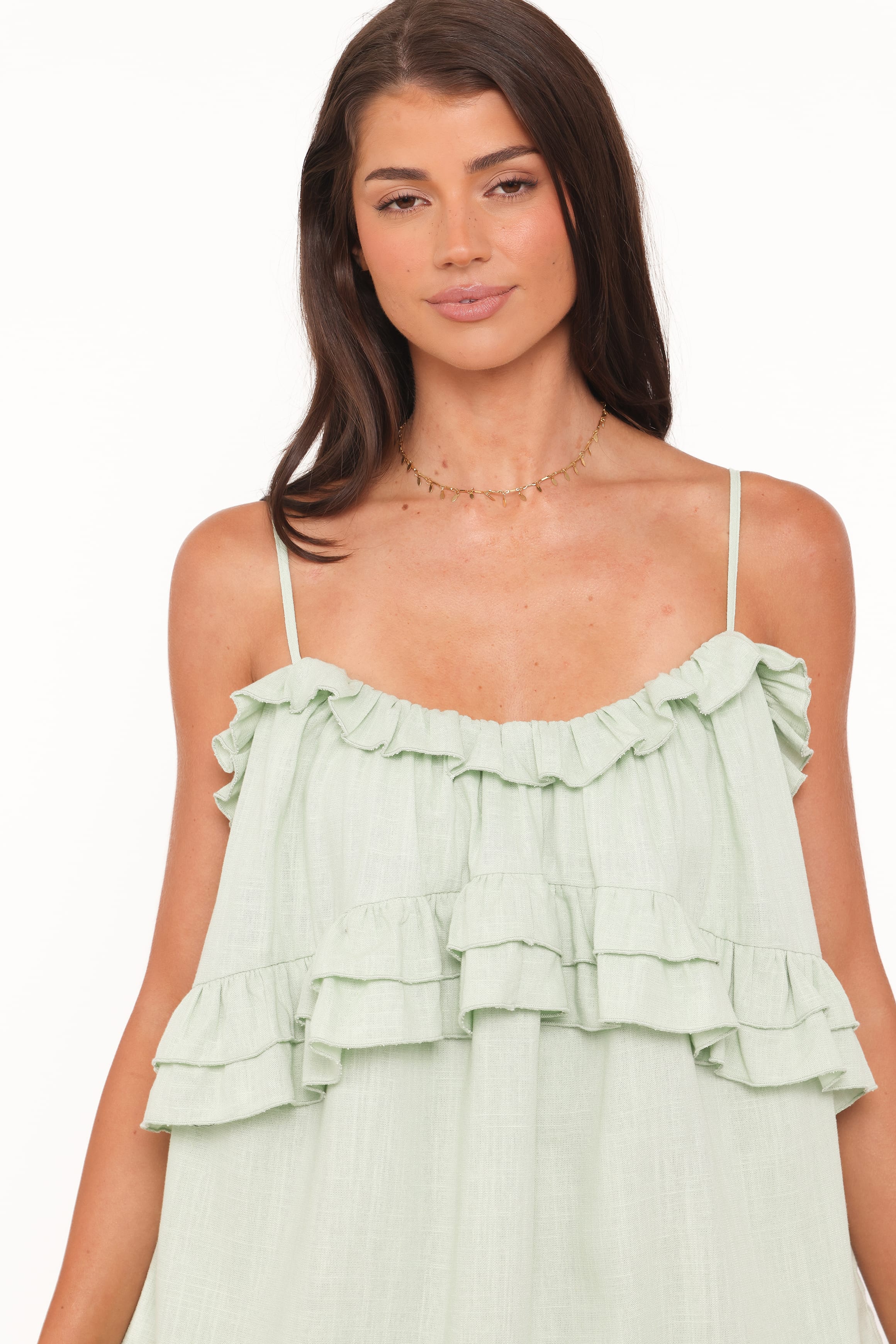 DRESSES Angie Ruffle Mini Dress - Jade