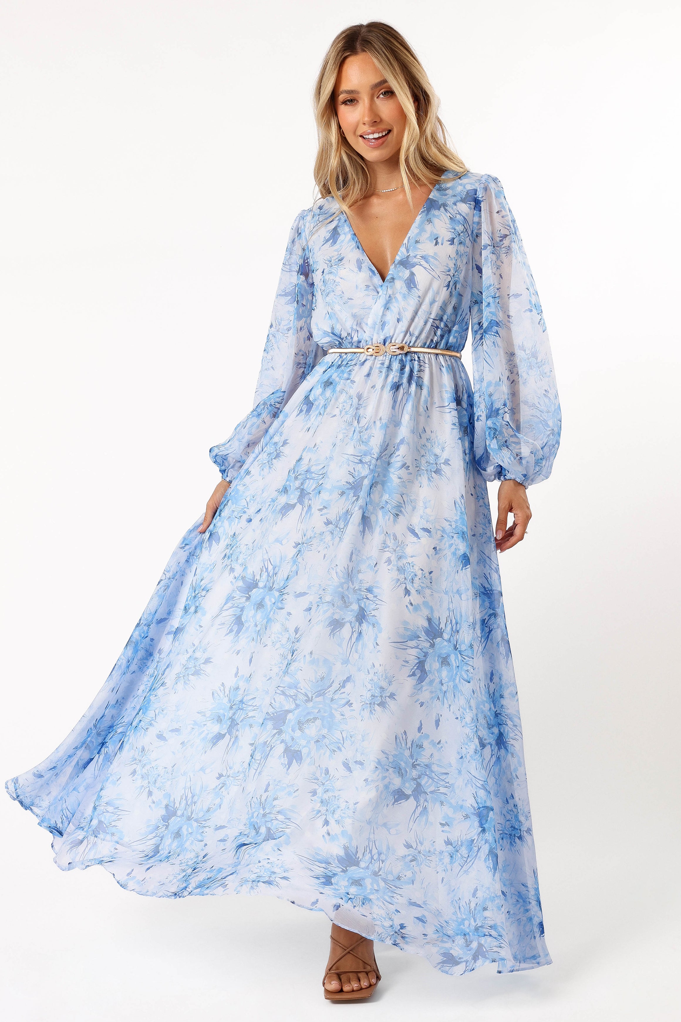 DRESSES @Anisa Maxi Dress - Blue Floral
