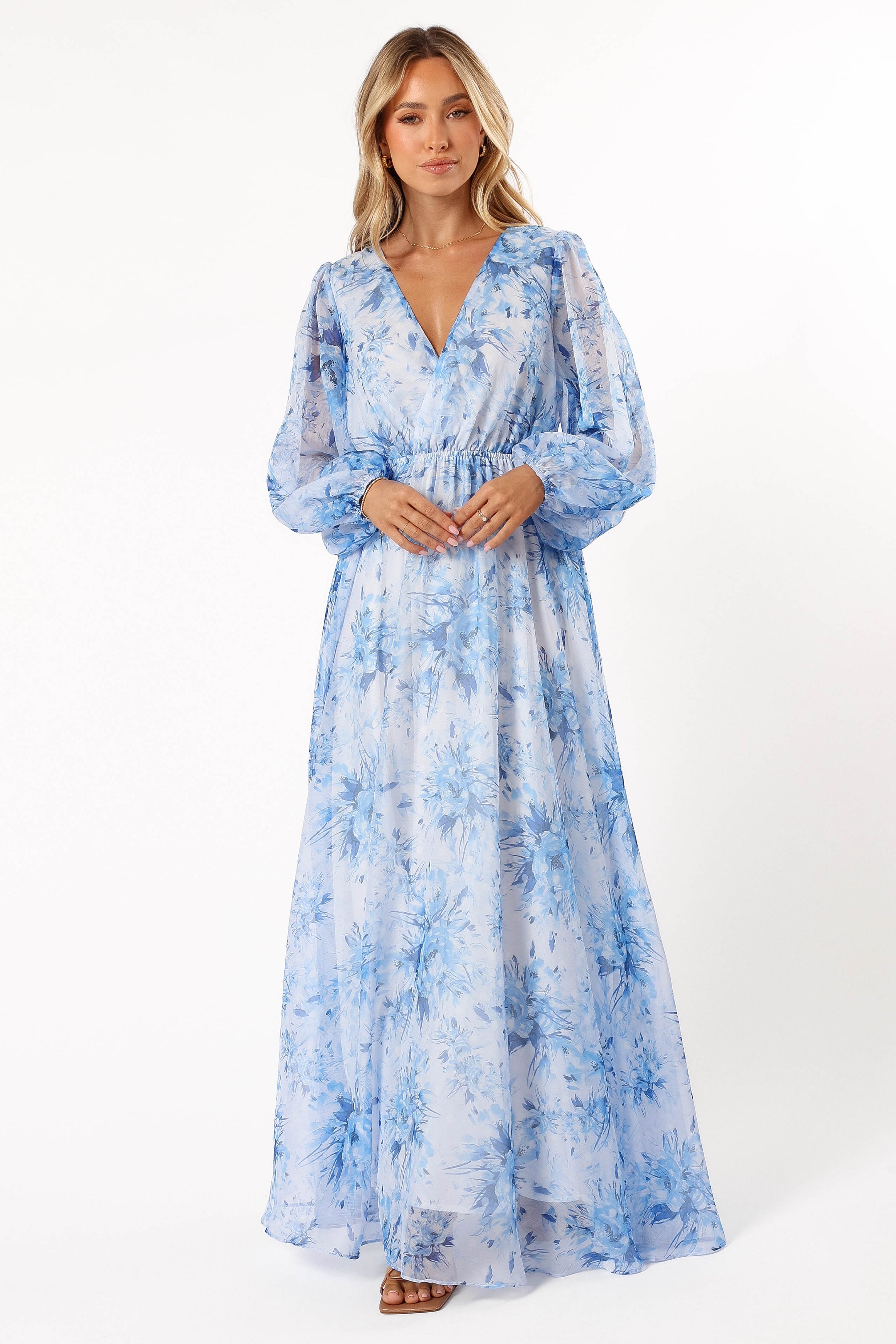 DRESSES @Anisa Maxi Dress - Blue Floral