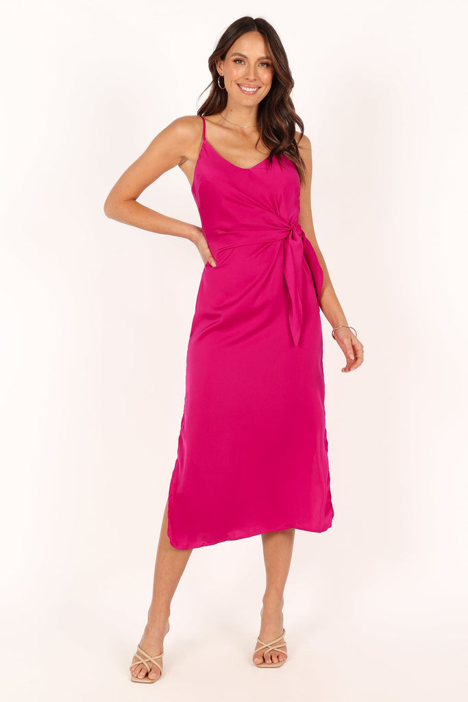 Anna Wrap Midi Dress Berry Petal & Pup