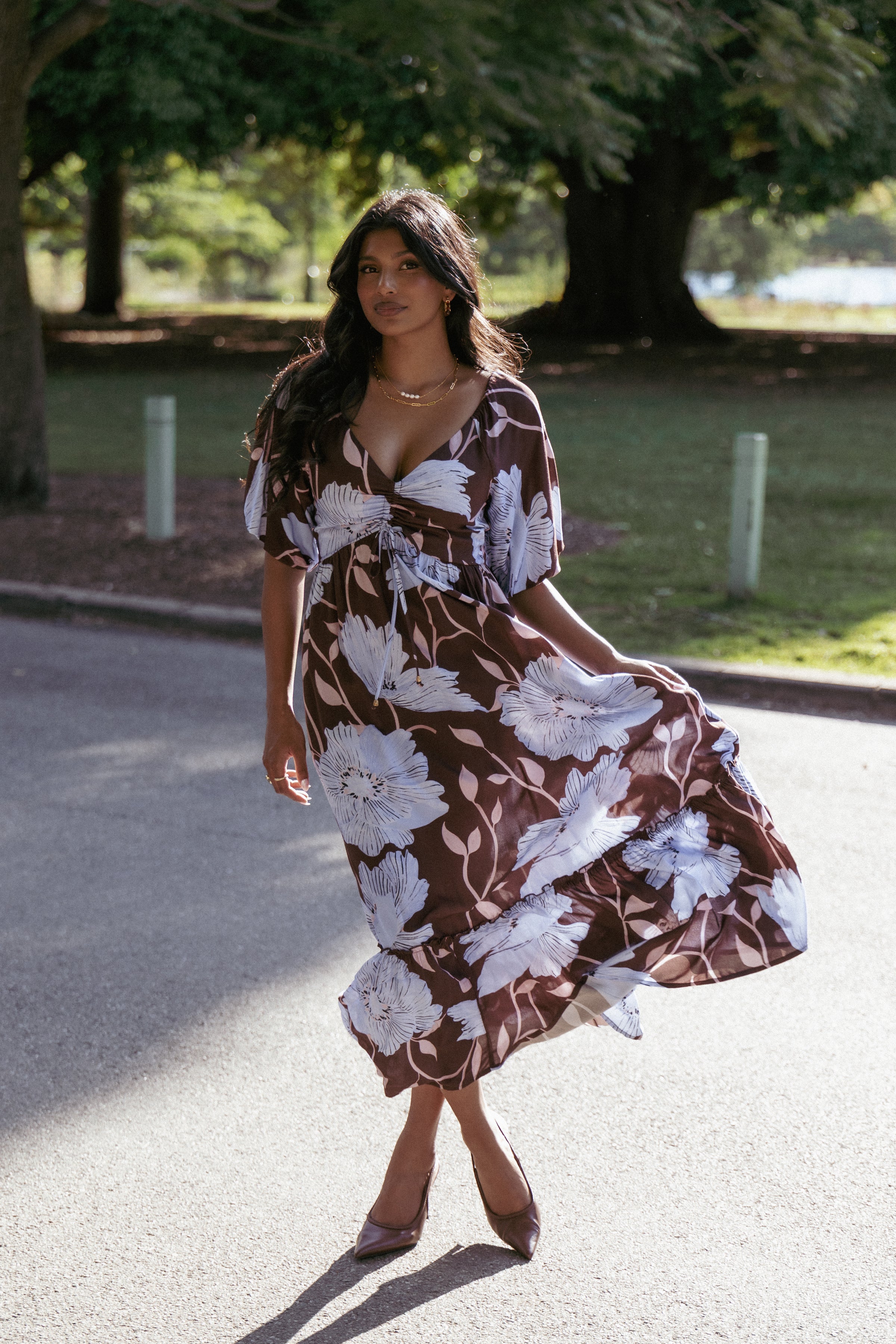 DRESSES Annabella Maxi Dress - Blue Poppies