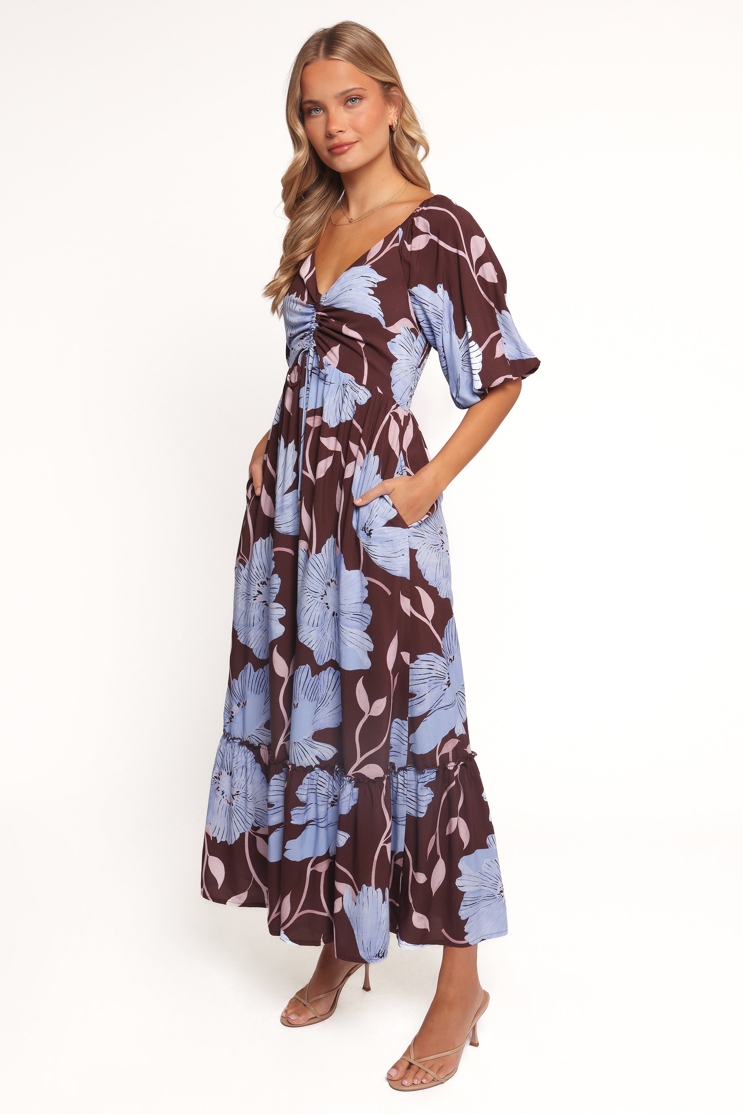 DRESSES Annabella Maxi Dress - Blue Poppies