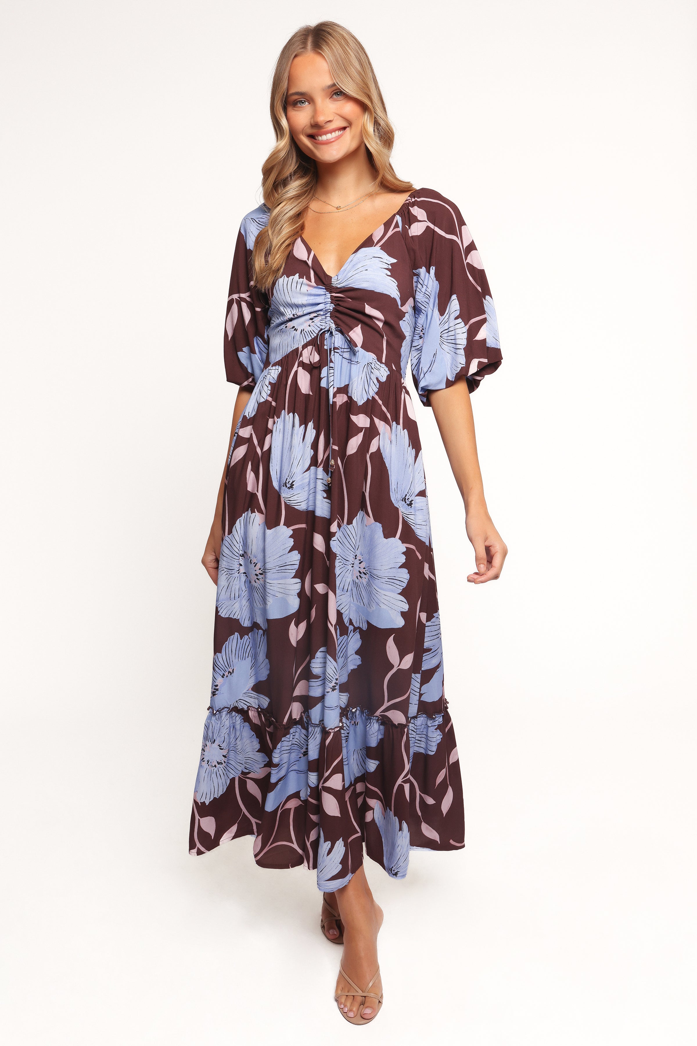 DRESSES Annabella Maxi Dress - Blue Poppies