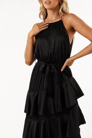 DRESSES @Annalise Tiered Maxi Dress - Black