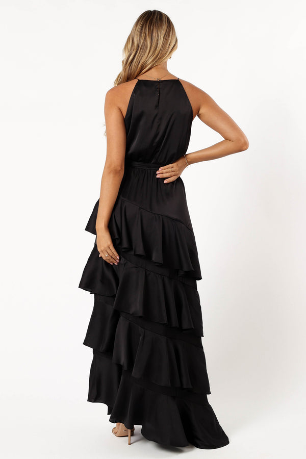 DRESSES @Annalise Tiered Maxi Dress - Black