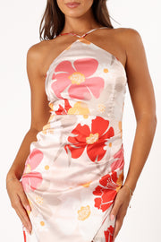 DRESSES @Annie Halterneck Midi Dress - Positano Floral