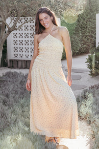 DRESSES Aradia Halter Maxi Dress - Yellow Floral