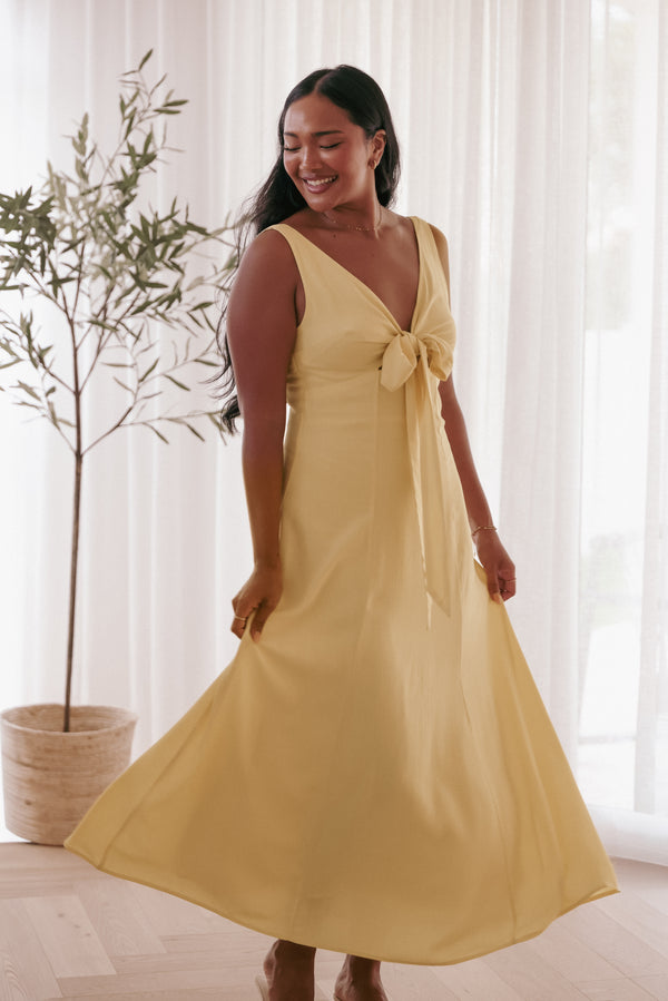 DRESSES Archer Midi Dress - Butter Yellow