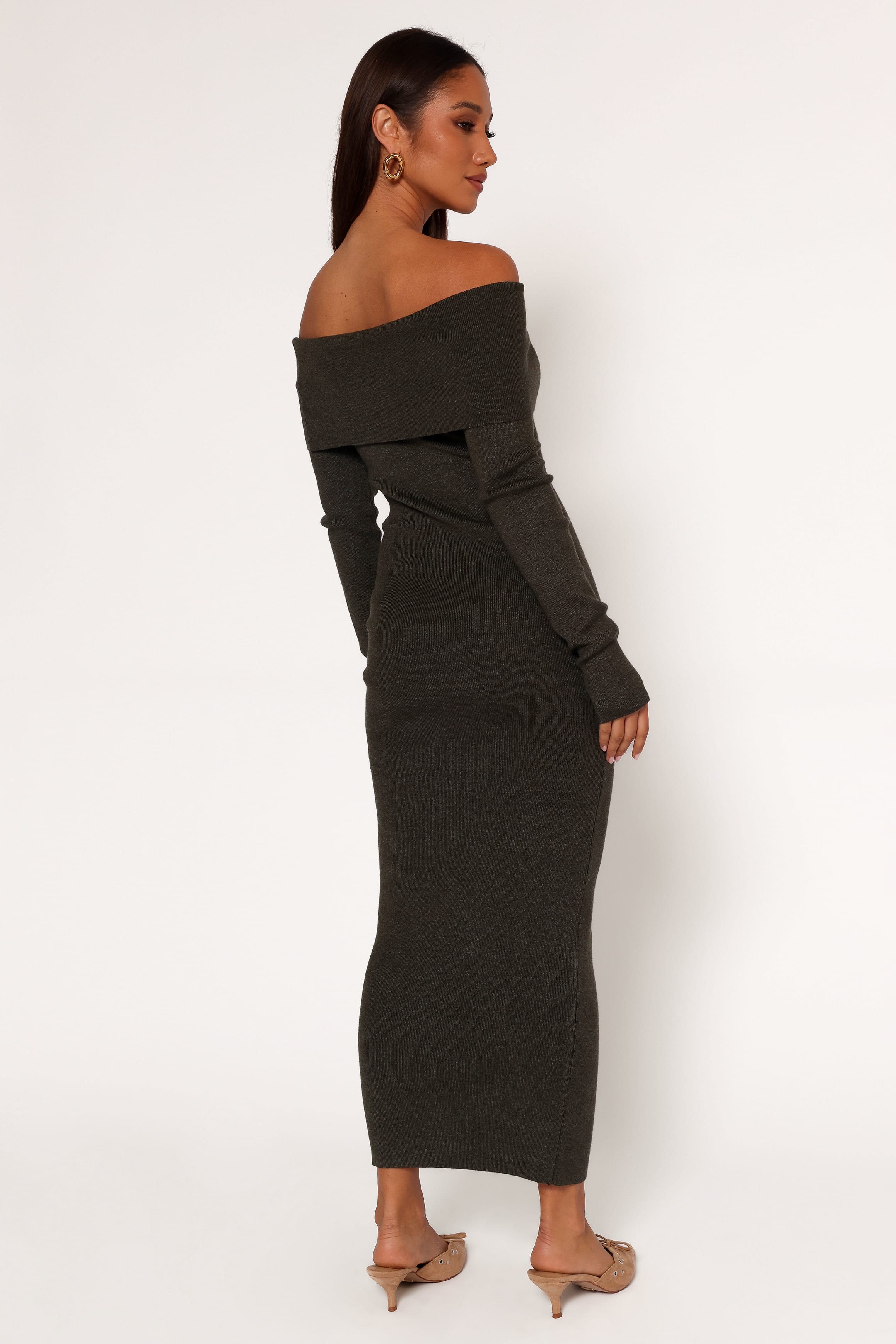 DRESSES Archie Off The Shoulder Midi Dress - Olive