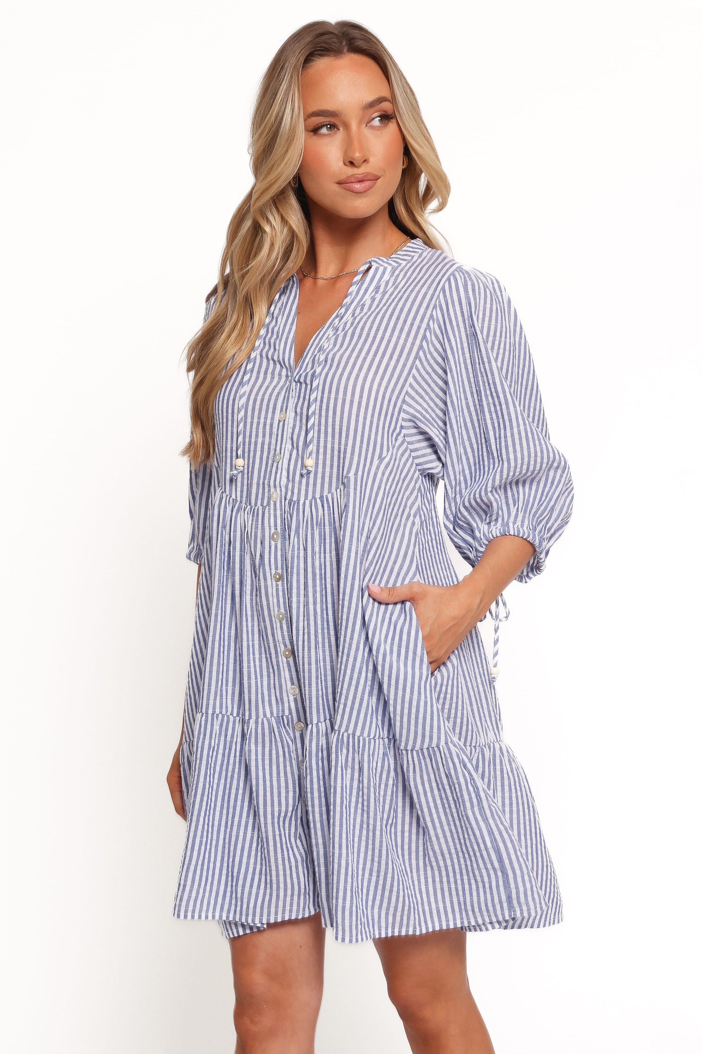 DRESSES Arden Mini Dress - Blue Stripe
