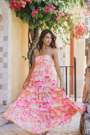 DRESSES Arianna Strapless Dress - Pink Scenic