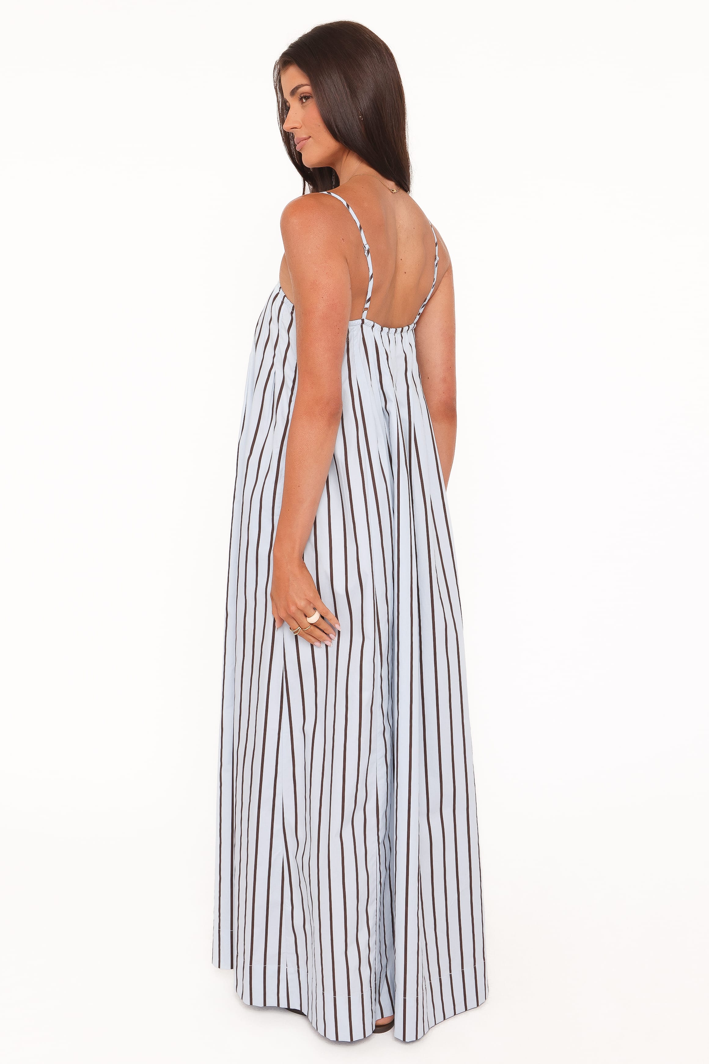 DRESSES Arletta Maxi Dress - Blue/Brown Stripe