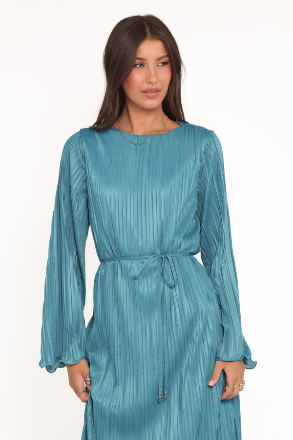 DRESSES Armena Long Sleeve Maxi Dress - Teal