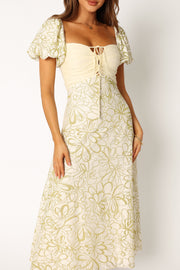 DRESSES @Aruna Contrast Midi Dress - Olive
