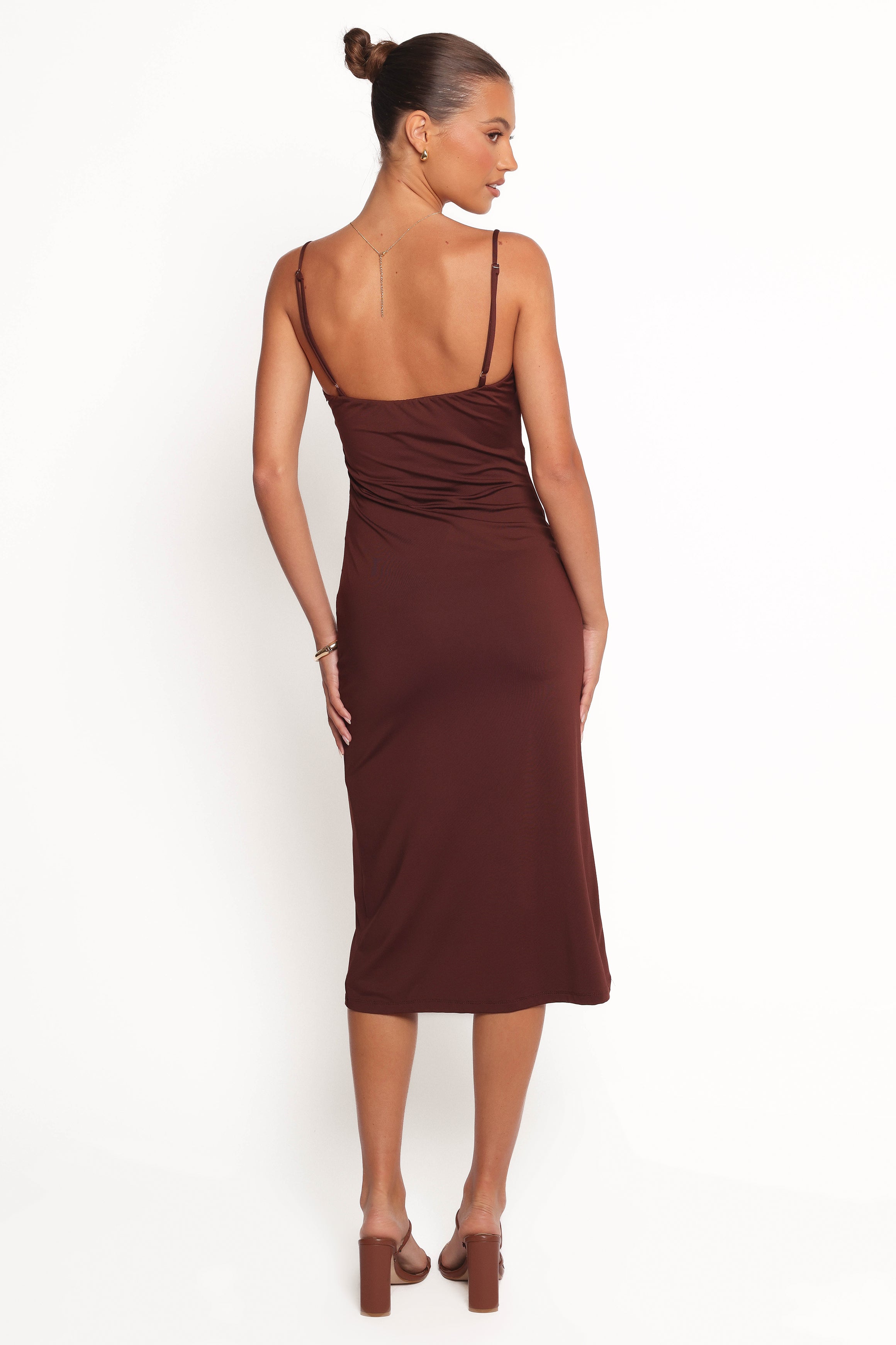 DRESSES Ashy Midi Dress - Brown