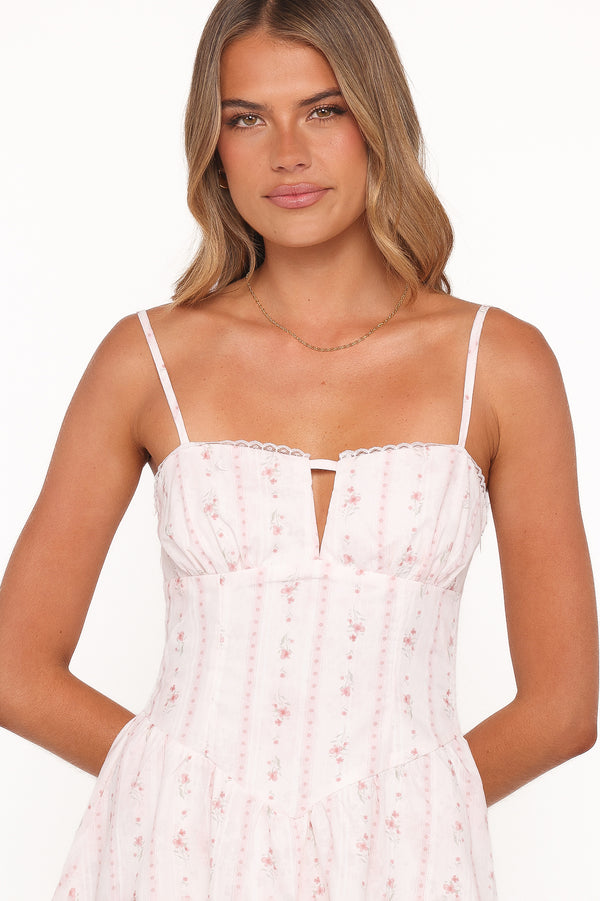DRESSES Athena Mini Dress - White Floral