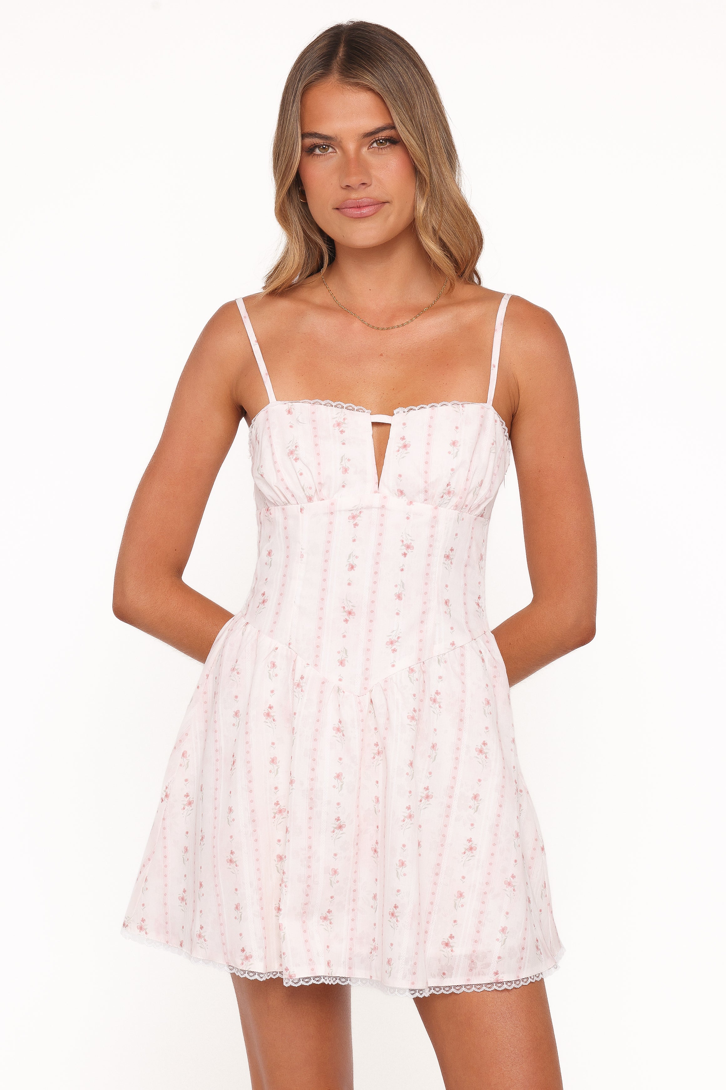 DRESSES Athena Mini Dress - White Floral