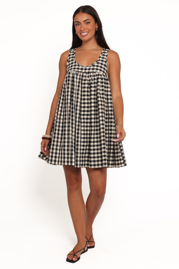 DRESSES Atria Mini Dress - Black Cream Gingham