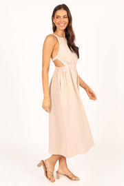 DRESSES Aubrey Cutout Midi Dress - Beige