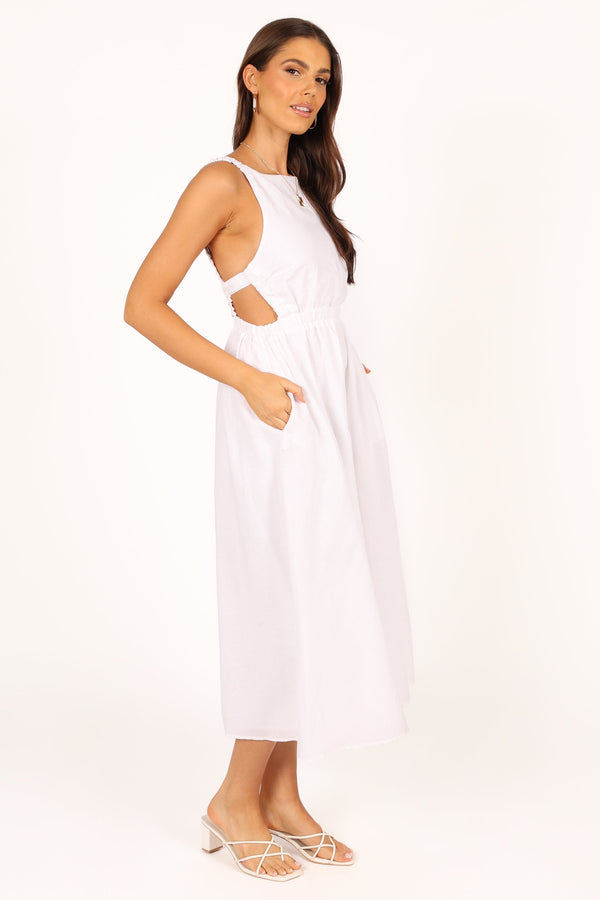 DRESSES Aubrey Cutout Midi Dress - White