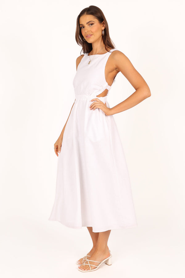 DRESSES Aubrey Cutout Midi Dress - White