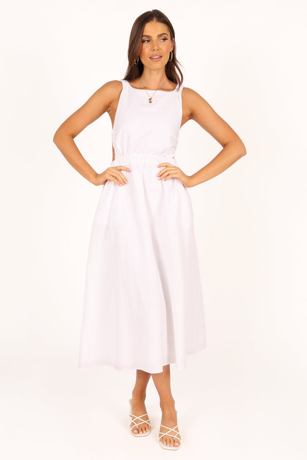 DRESSES Aubrey Cutout Midi Dress - White