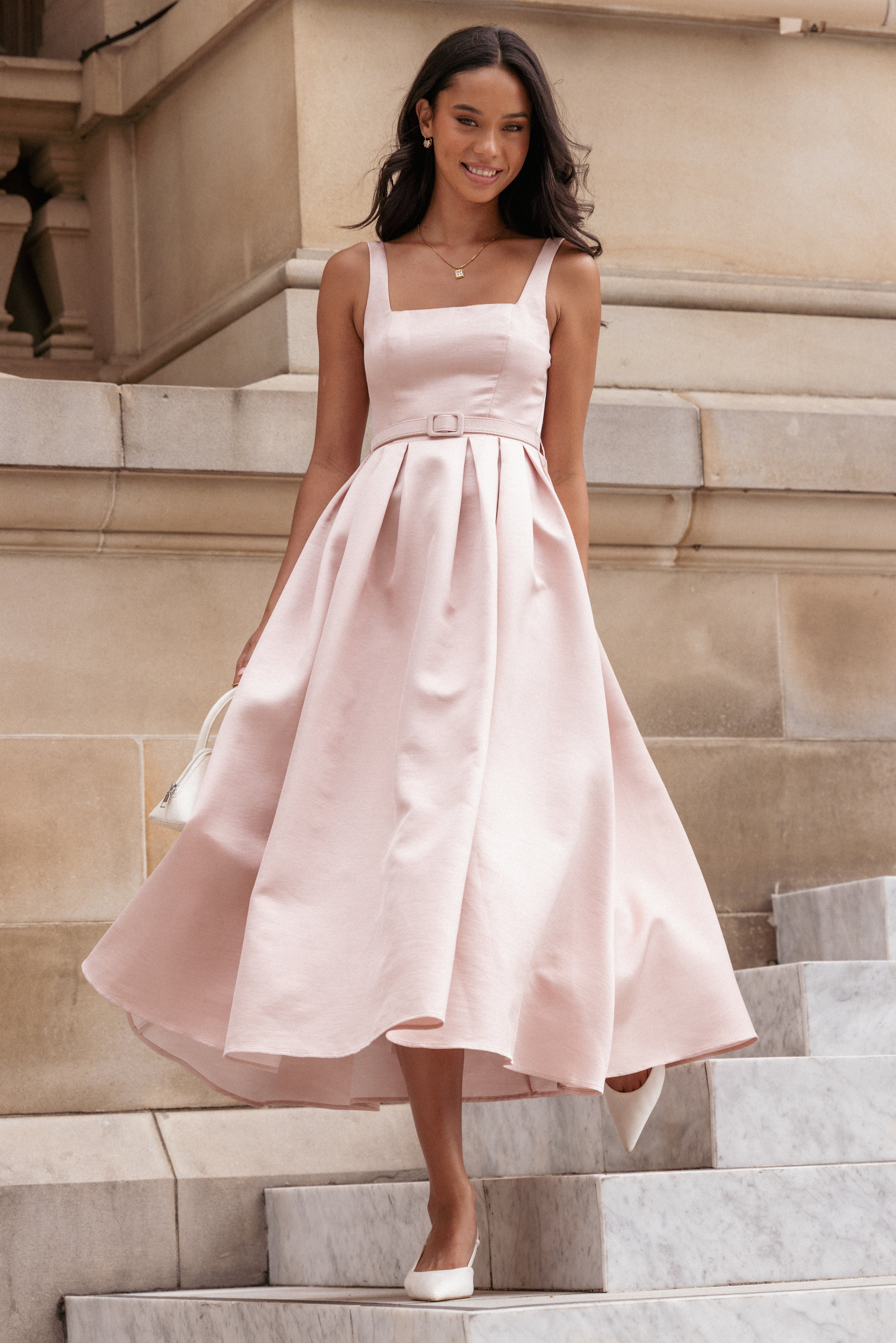 DRESSES Augustine Midi Dress - Dusty Pink