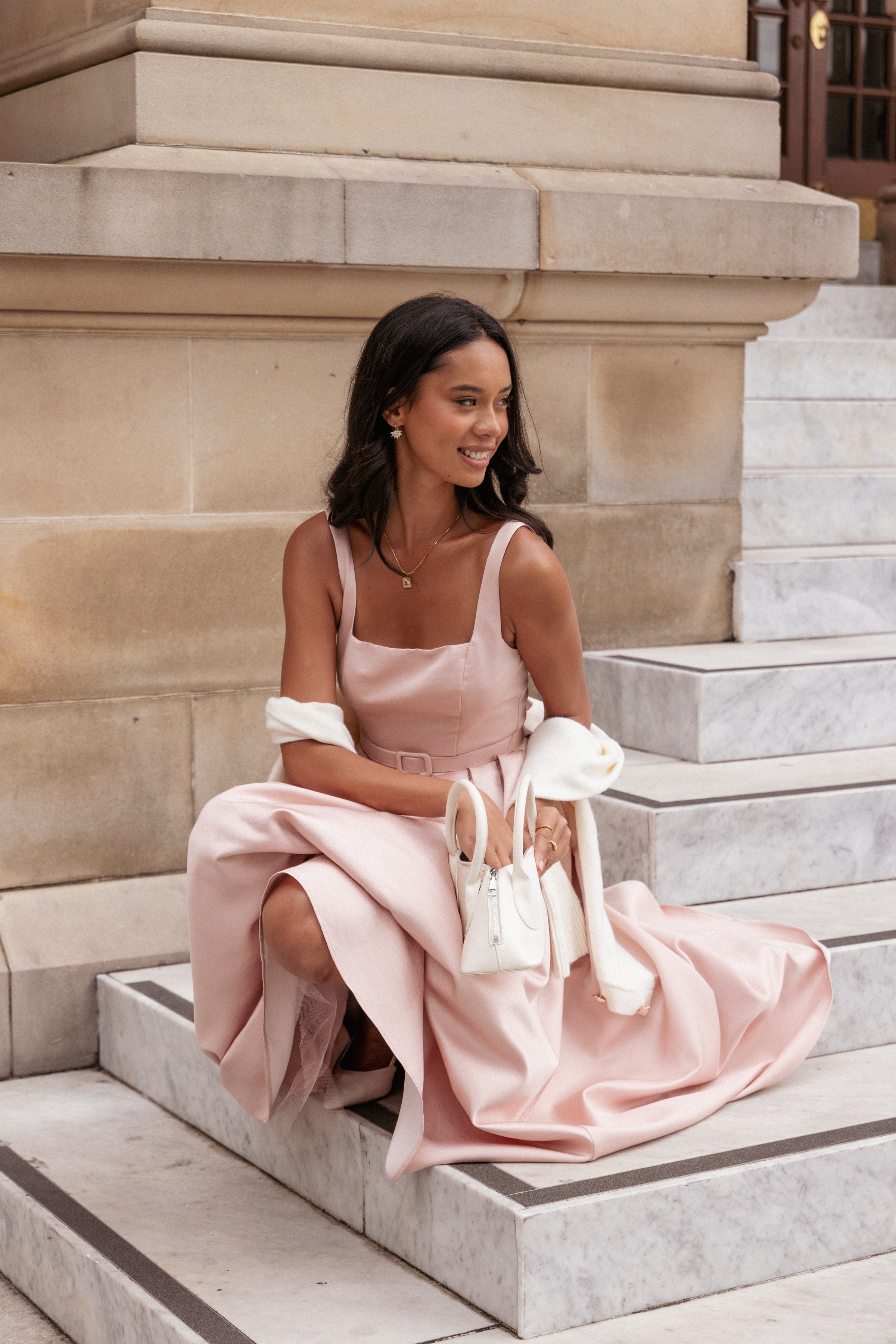 DRESSES Augustine Midi Dress - Dusty Pink