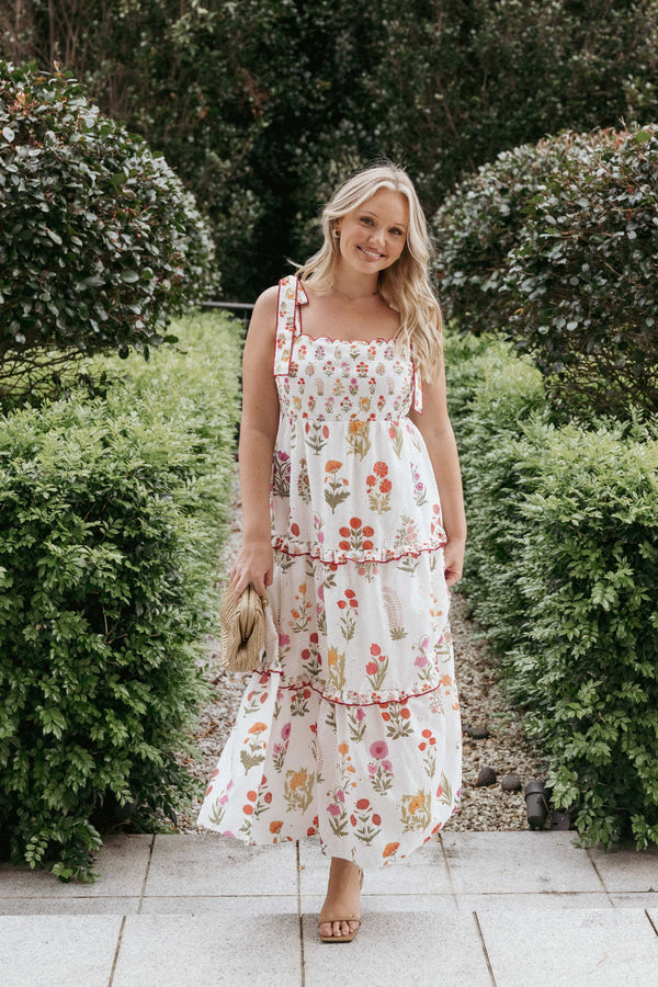 DRESSES Aurelia Maxi Dress - White Floral