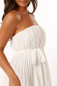 DRESSES @Austen Strapless Dress - Off White