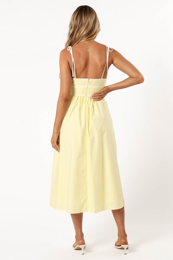 DRESSES @Avi Sleeveless Midi Dress - Yellow