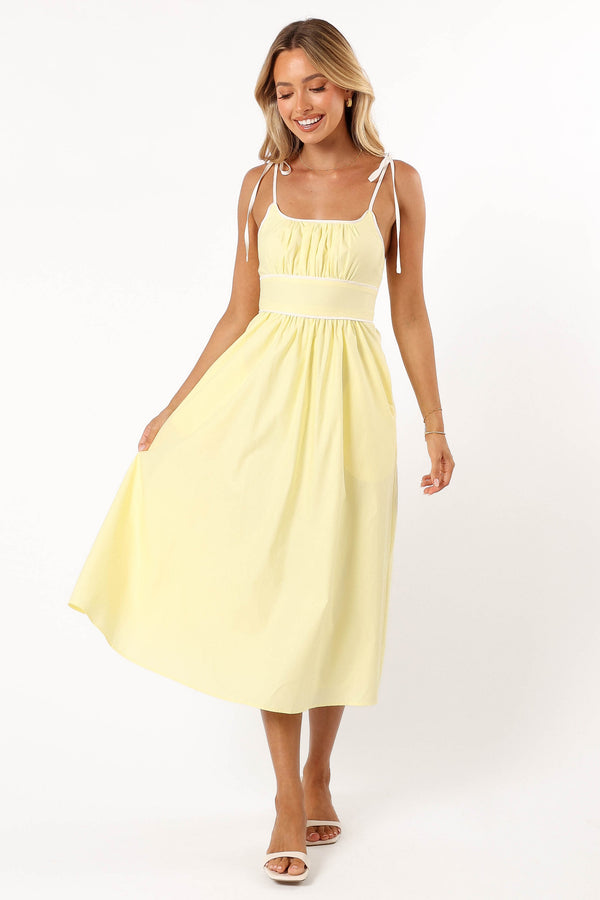 DRESSES Avi Sleeveless Midi Dress - Yellow