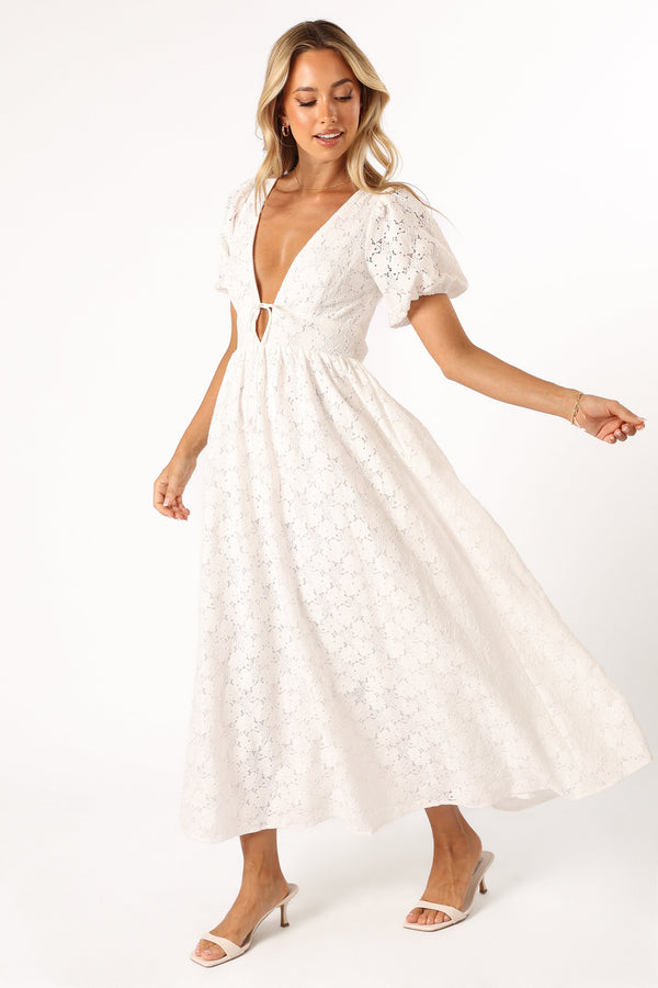 DRESSES @Ayden Midi Dress - White (Hold for Modern Romance)