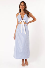 DRESSES @Bailee Maxi Dress - Blue Stripe (Hold for Transitional Essentials)