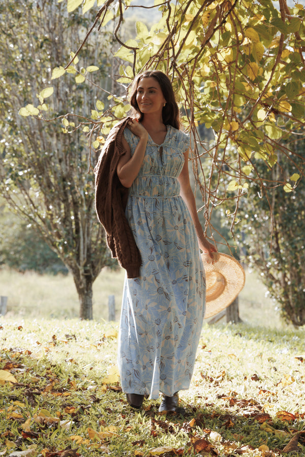 DRESSES Bancroft Maxi Dress - Blue Flannel Floral