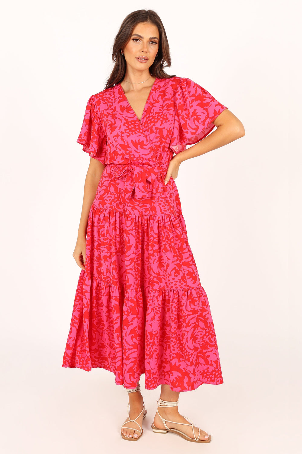 Barker Dress - Pink Red Floral - Petal & Pup