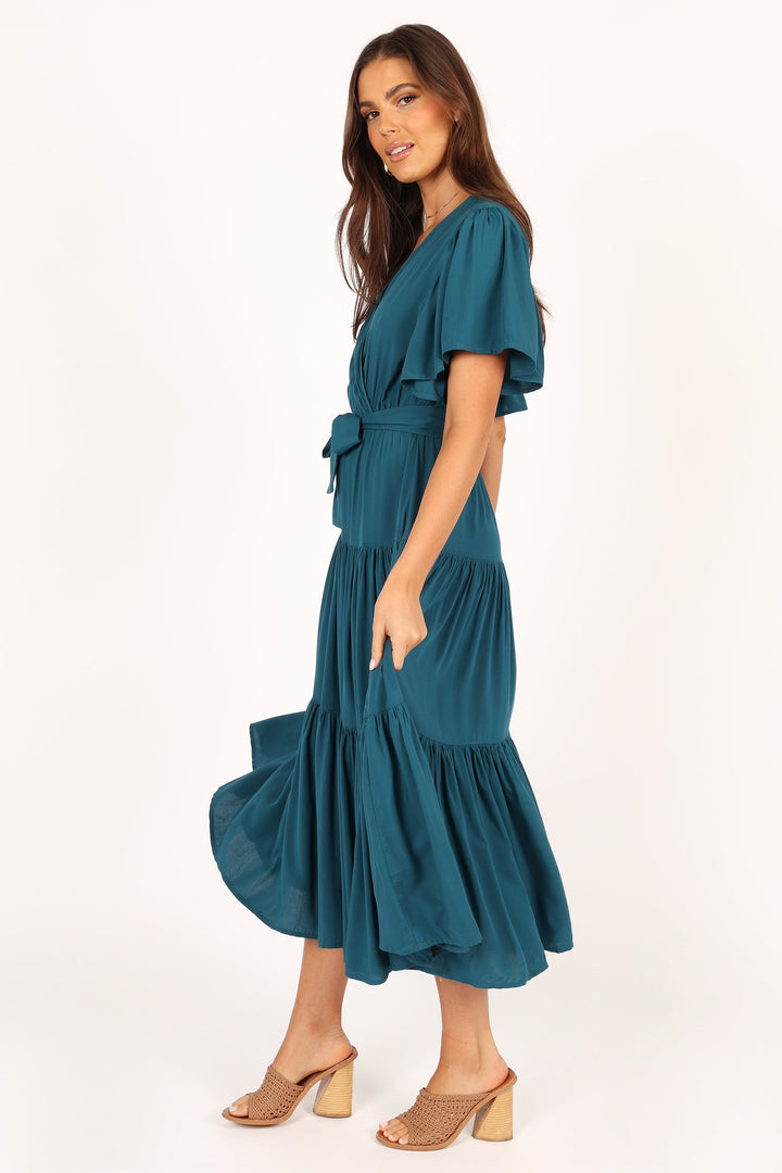 Barker Dress Teal Petal & Pup