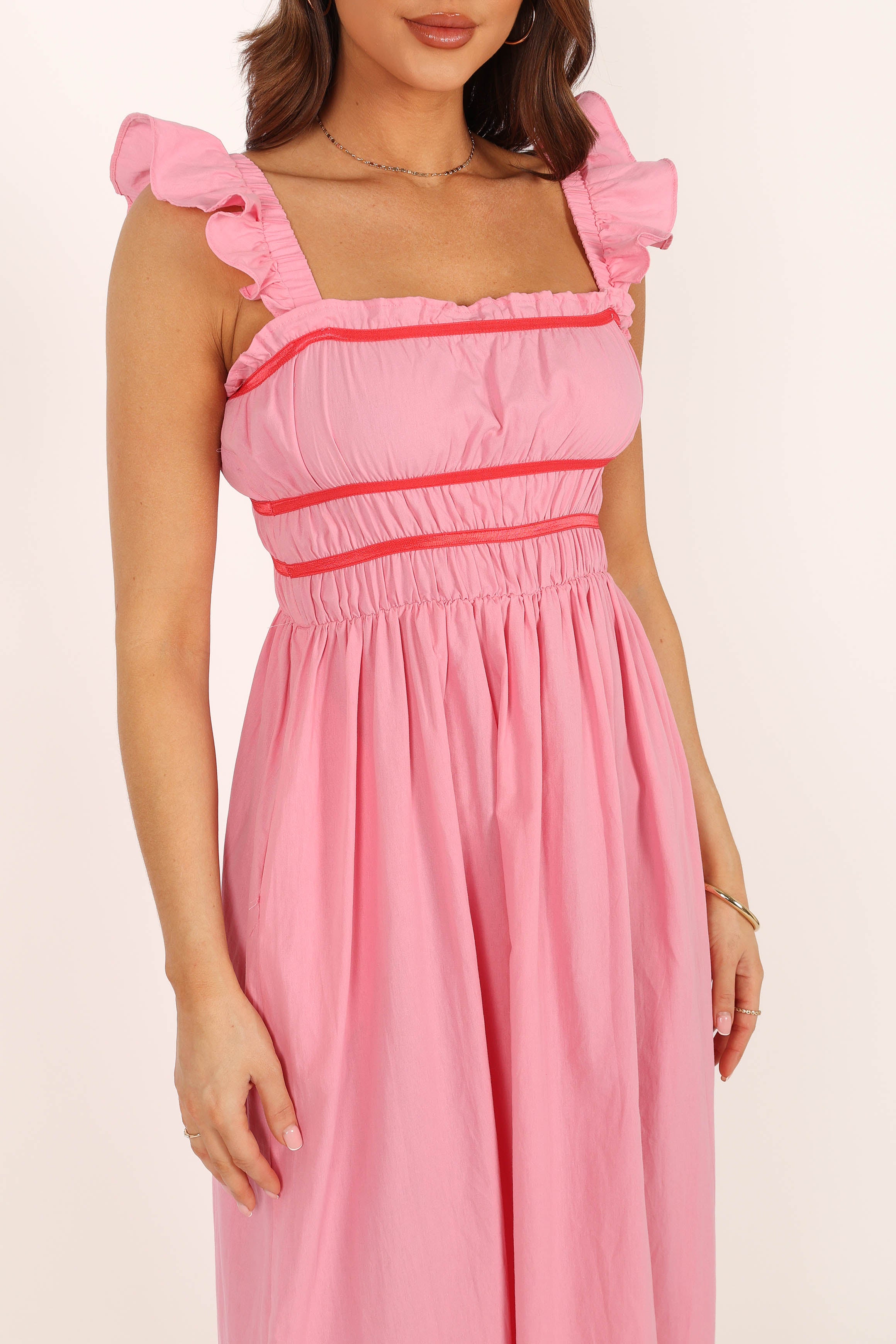 DRESSES @Becky Midi Dress - Pink