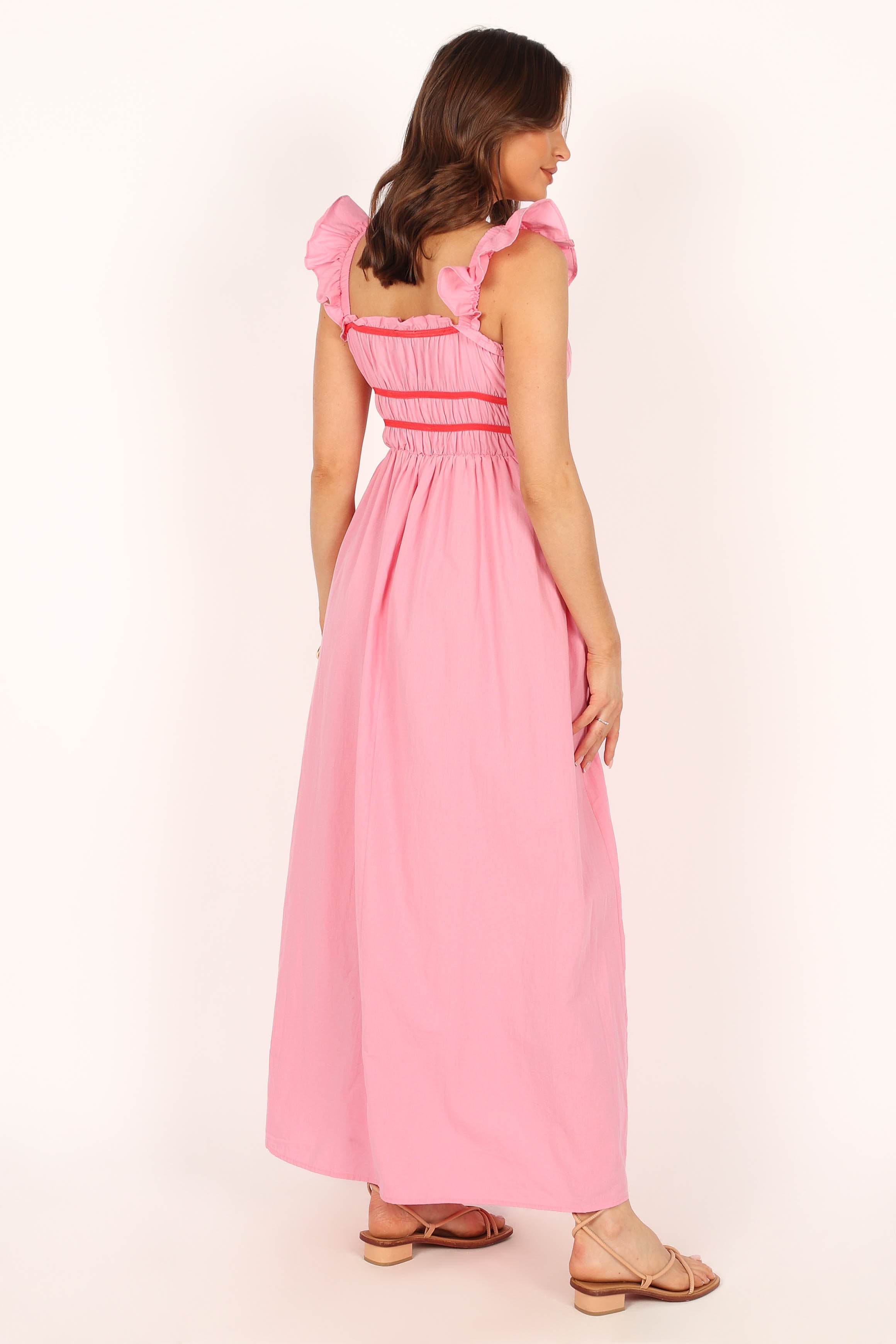 DRESSES @Becky Midi Dress - Pink