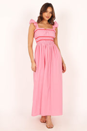 DRESSES @Becky Midi Dress - Pink